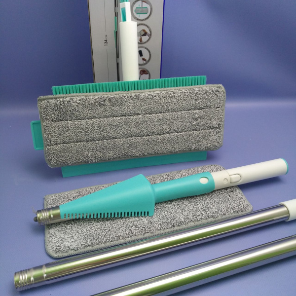 Швабра - трансформер 7 в 1 SuperLight (щетка, поломой, сгон, пипидастр, щетка для очистки насадки, щеточка с совком, сменная насадка). Меньше места, больше полезности